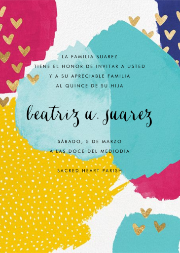 Hodgepodge Hearts - Quinceañera Invitation by Ashley G