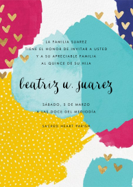 Hodgepodge Hearts - Quinceañera Invitation by Ashley G