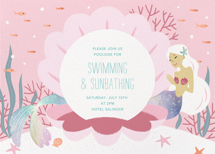 Mermaid Cove - Pool Party Invitation by paperless_post