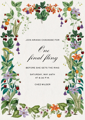 Berry Blossoms (Invitation) by Stephanie Fishwick