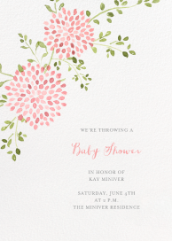 Watercolor Dahlias - Celebration Invitation by Paperless Post