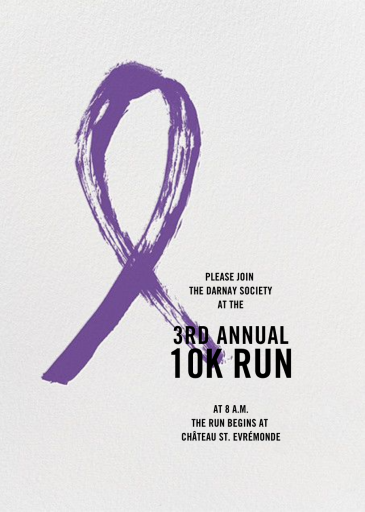 Brushstroke Ribbon - Fundraiser Invitation by Paperless Post