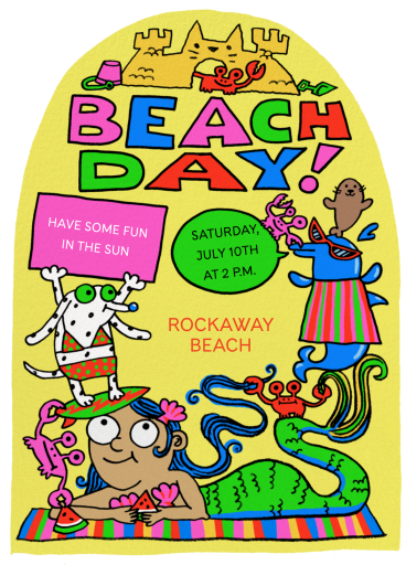 Beach Day Mayhem - Beach Party Invitation by Gentle Thrills