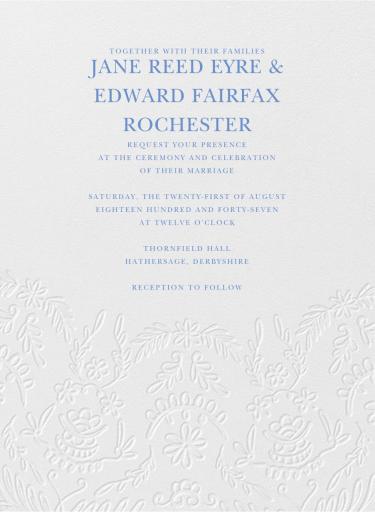 Brushed Lace I - Invitation by Oscar de la Renta