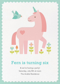 My Little Unicorn - Birthday Invitation by Petit Collage