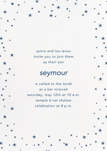 Andromeda - Bar & Bat Mitzvah Invitation by Paperless Post