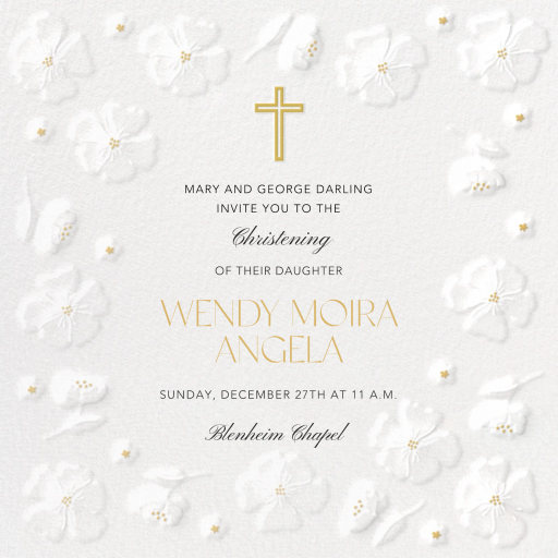 Ethereal Garden Square - Baptism & Christening Invitation by Paperless Post