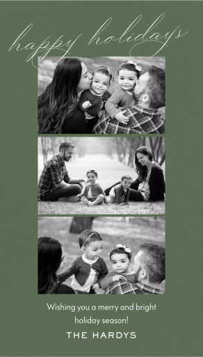 Photo Triple Frame Holiday Card