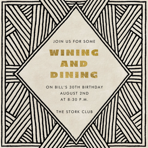 Art Deco Frame - Invitation by Jungalow