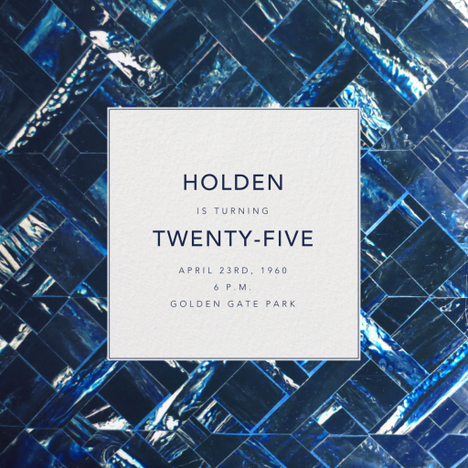 Blue Marble - Birthday Invitation by Oscar de la Renta