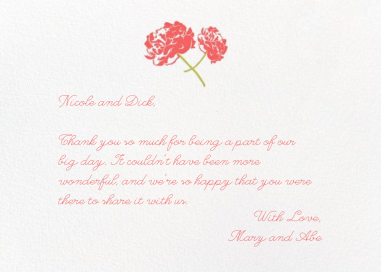 Carnation - Thank You Card by Paperless Post