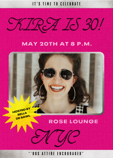 Silver Border Star Burst - Birthday Invitation by Paperless Post