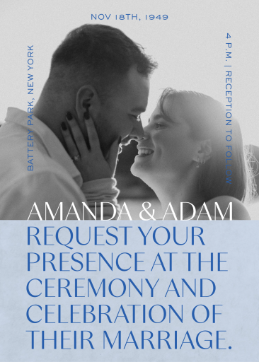 Cinematic Portrait - Wedding Invitation by Paperless Post