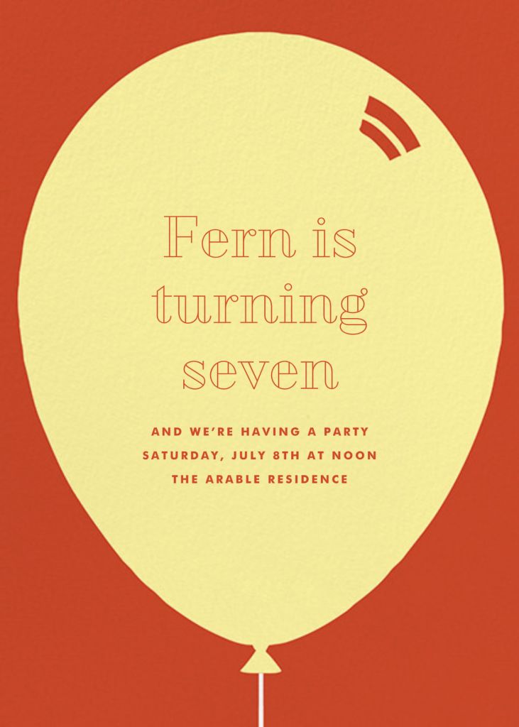 Birthday Balloon Send online instantly RSVP tracking