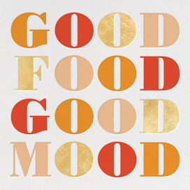 Good Food Good Mood - Thanksgiving Card by kate spade new york