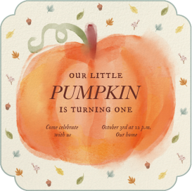 Watercolor Pumpkin Invitation