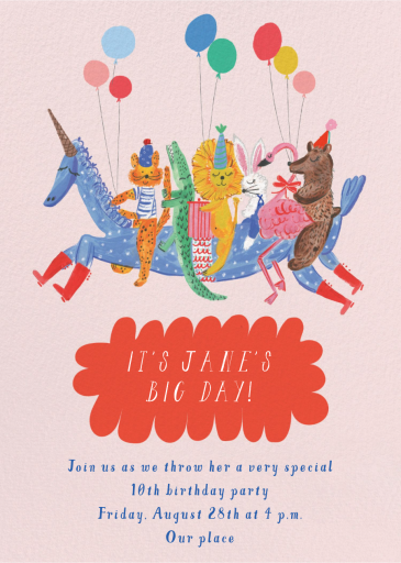 Marvelous Float - Invitation by Mr. Boddington's Studio