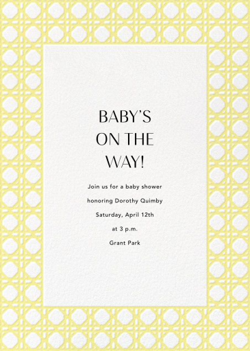 Rattan (New) - Baby Shower Invitation by Paperless Post