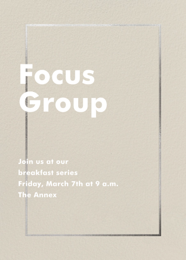 Fillet - Focus Group Invitation by Paperless Post