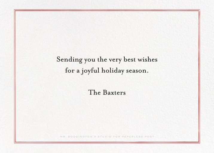 Reindeer Love - Holiday Card by Mr. Boddington's Studio - Back