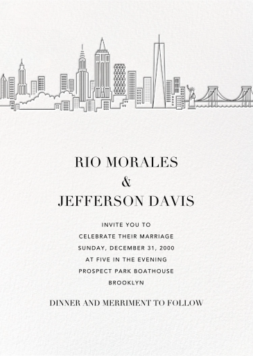 Skyline View - Wedding Invitation by Paperless Post
