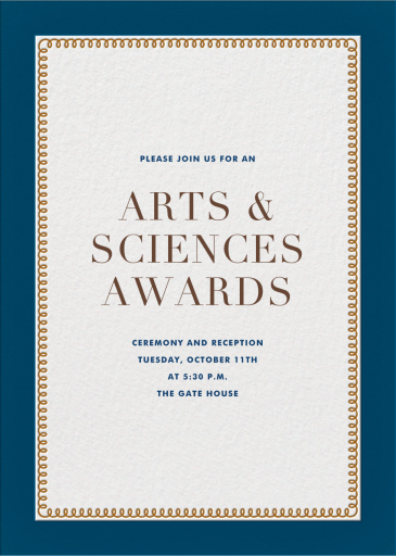 Bold Line (Tall) - Awards Ceremony Invitation by The Indigo Bunting