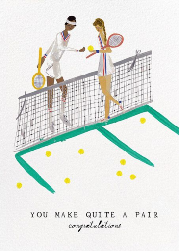Tennis is for Lovers - Congratulations Card by Mr. Boddington's Studio
