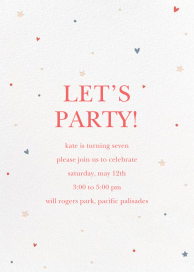 Hearts and Stars - Birthday Invitation by Sugar Paper