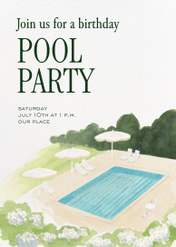 Poolside Fling - Pool Party Invitation by Martha Stewart