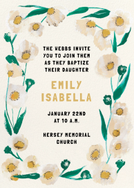 Wild Daisies - Religious Invitation by Mr. Boddington's Studio