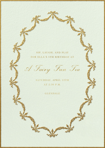 Ruban d’Or - Birthday Invitation by Ladurée