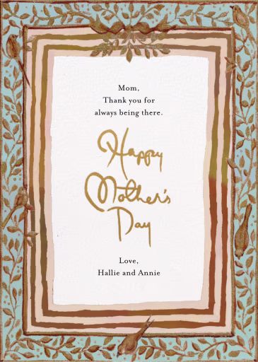 Fancy Frame (Single-Sided) - Mother's Day Card by Happy Menocal