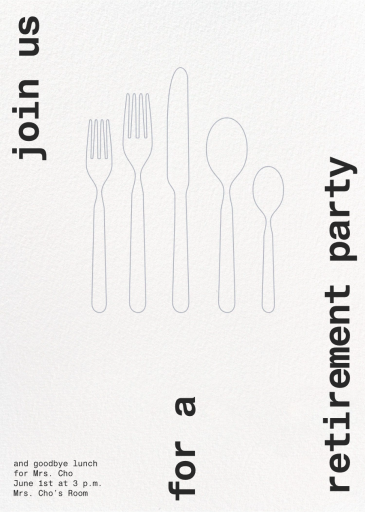 Utensils - Retirement and Farewell Party Invitation by Paperless Post