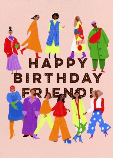 Birthday Friends - Birthday Card by Carolyn Suzuki Studio