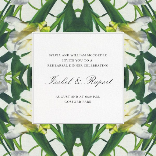 Parrot Tulip - Valentine's Day Invitation by Oscar de la Renta