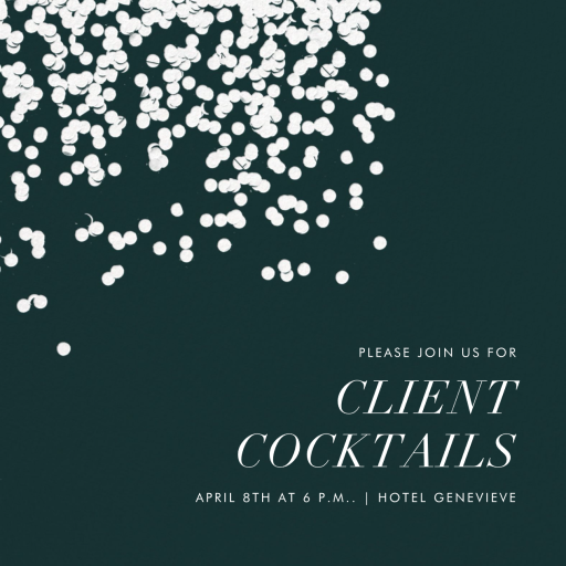 Gold Round Confetti - Cocktail Party Invitation by Kelly Wearstler