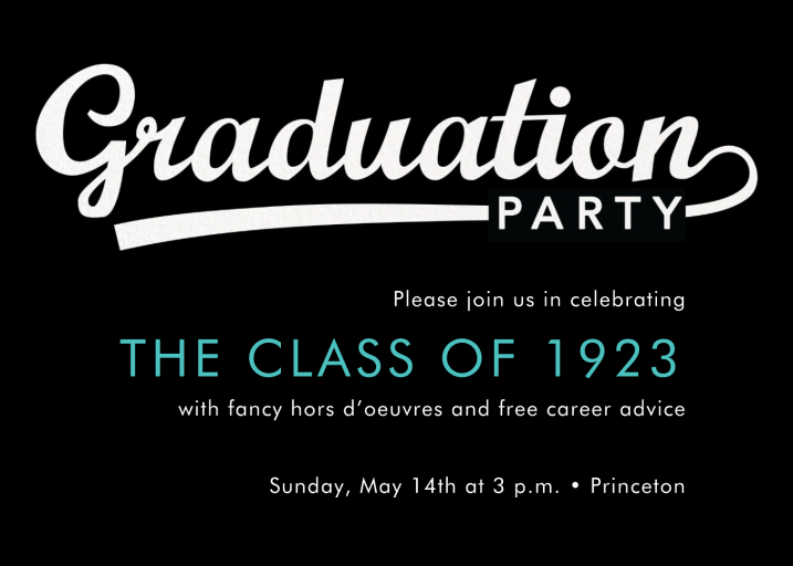 Minimalist Script Graduation Invitation