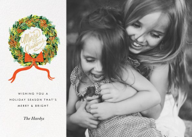 Wintergreen Wreath - Photo - Christmas Card by Rifle Paper Co.