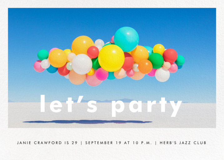 Balloon Airlift (Horizontal) - Invitation by Gray Malin