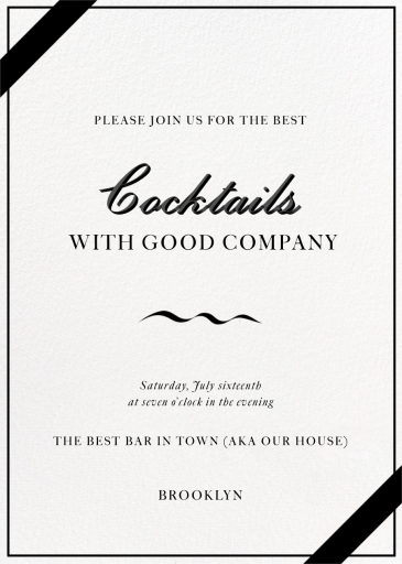 Calligraphy (Customizable Template) - Cocktail Party Invitation by Paperless Post