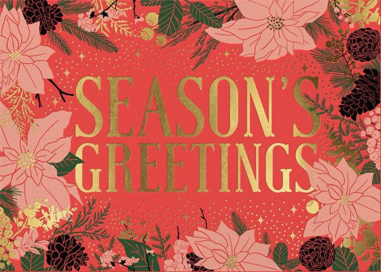 Pink Poinsettia - Holiday Card by Hello!Lucky