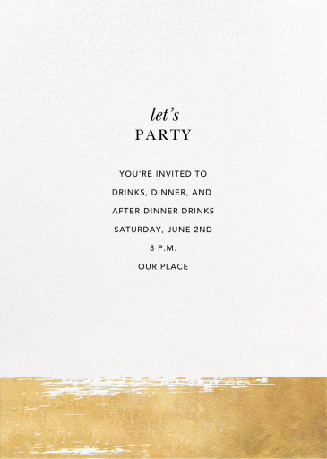 Simple Brushstroke - Fundraiser Invitation by Sugar Paper