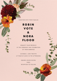 Bohemian Earthy Floral Frame Invitation