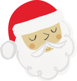 Santa's Satisfied Greeting - Christmas Card by Meri Meri