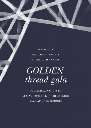 Channels (Tall) - Fundraiser Invitation by Kelly Wearstler