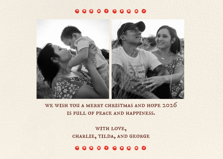 Holiday Banner - Holiday Card by Mr. Boddington's Studio - Back