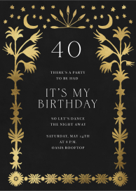 Golden Oasis - Birthday Invitation by Jungalow