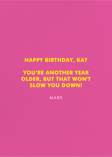 Cheesy Cake - Birthday Card by Carolyn Suzuki Studio - Back