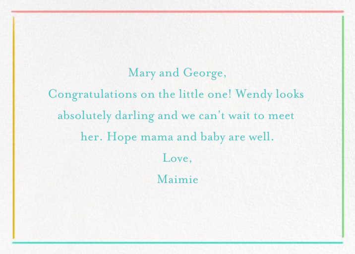 Congratubabylations - Congratulations Card by Ashley G - Back