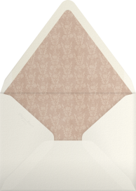 Vintage Bow Damask Announcement Envelope